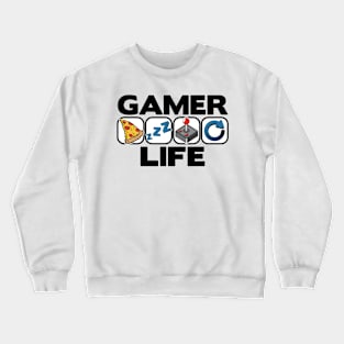 Gamer Life Eat Sleep Repeat Level Up Jahr Birthday Gaming Crewneck Sweatshirt